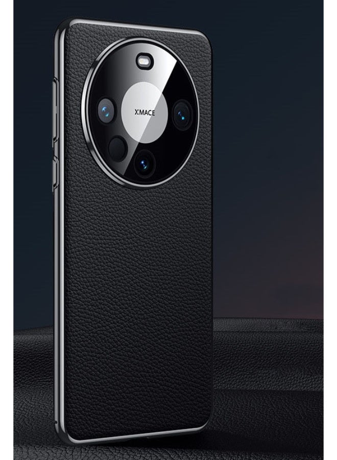 Luxury Business Genuine Leather Phone Case For Huawei Mate 80 Pro Shockproof Plating Bumper Cover For Huawei Mate 80 Pro case - Image 5